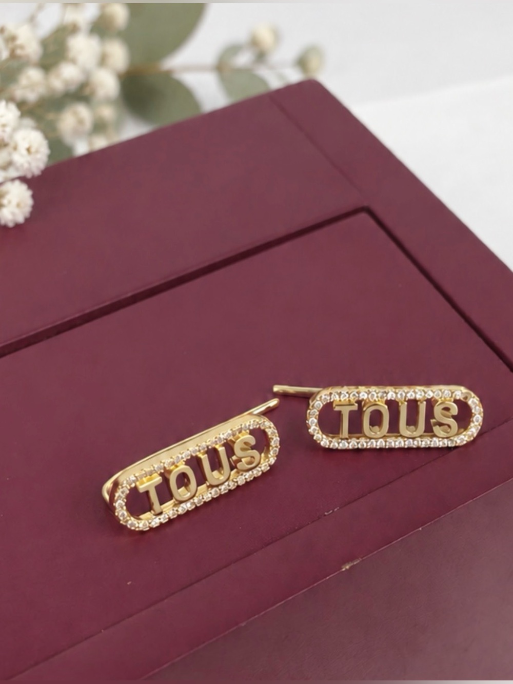 Gold and Silver Logo Earrings vermeil 925